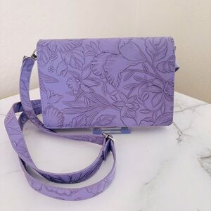 Save‎ the Girls Touch Screen Floral Crossbody with Wallet Purple